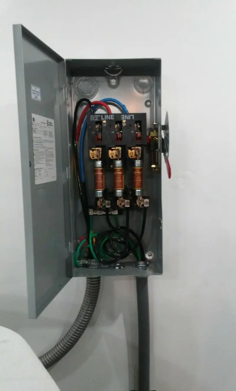 Three-phase disconnect switch installed for Electrical Wiring & Rewiring in Deale