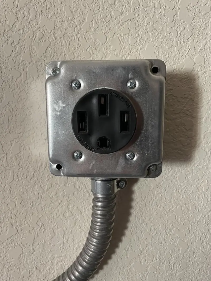 NEMA 14-50 outlet installed for Smart Home Electrical in Deale
